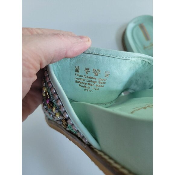 Sam Edelman Womens Otto Mint Leather Sandals!! Size US 8 Spring Summer Slide - Picture 5 of 6